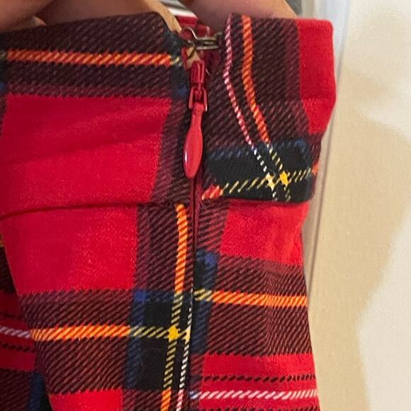 J. Crew Red Plaid Ankle Pants - Picture 4 of 7